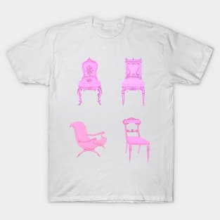 Coquette Chairs Pink Set T-Shirt